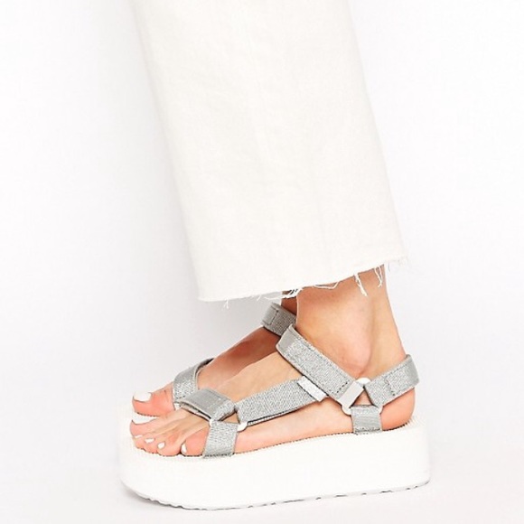 Teva Shoes - Teva silver flatforms